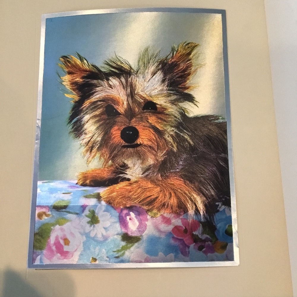 Yorkshire Terrier Vintage Foil Art Print Dufex England Numbered
